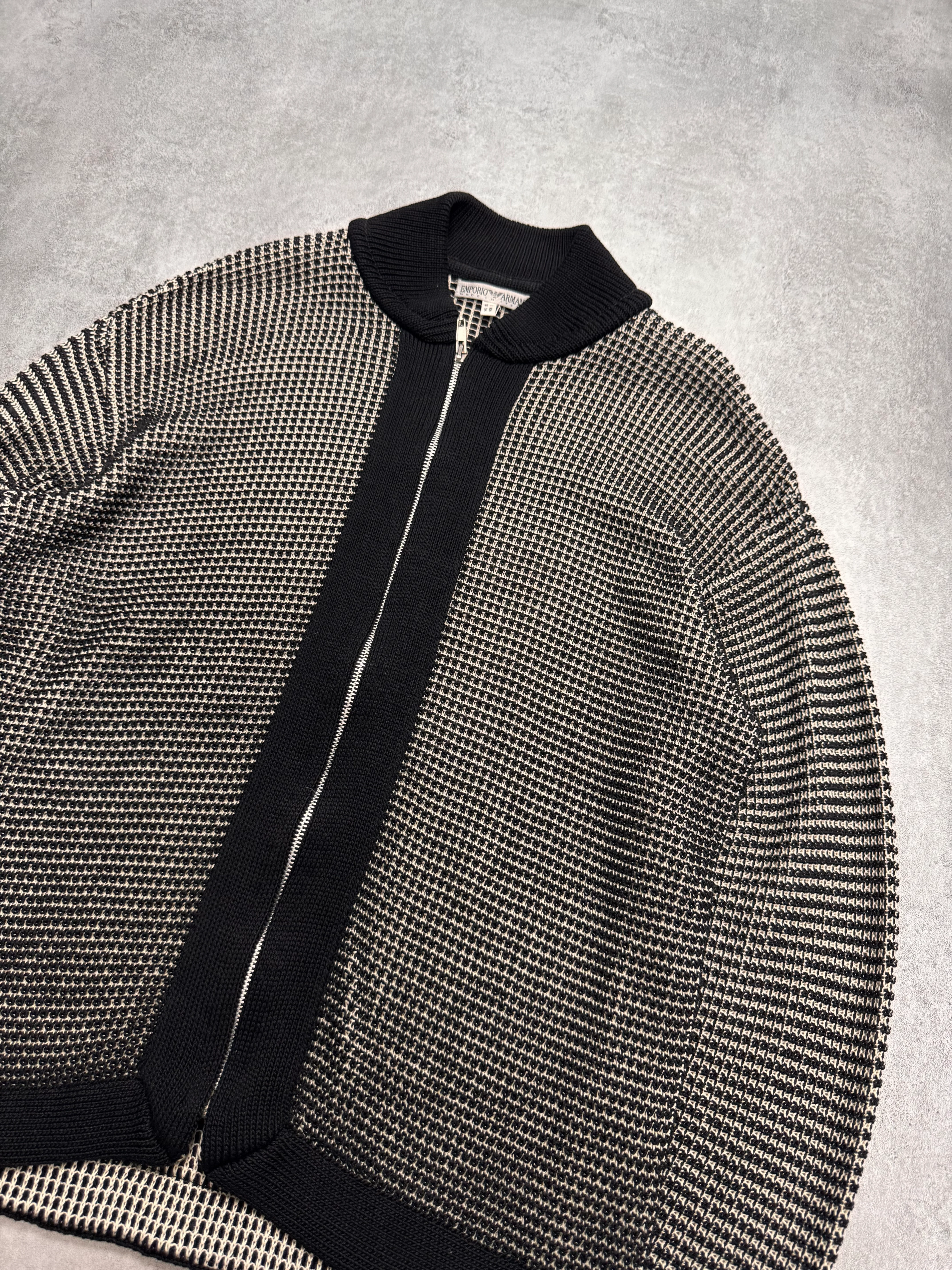 1990s Emporio Armani Bicolor Zip-Up - Image 2