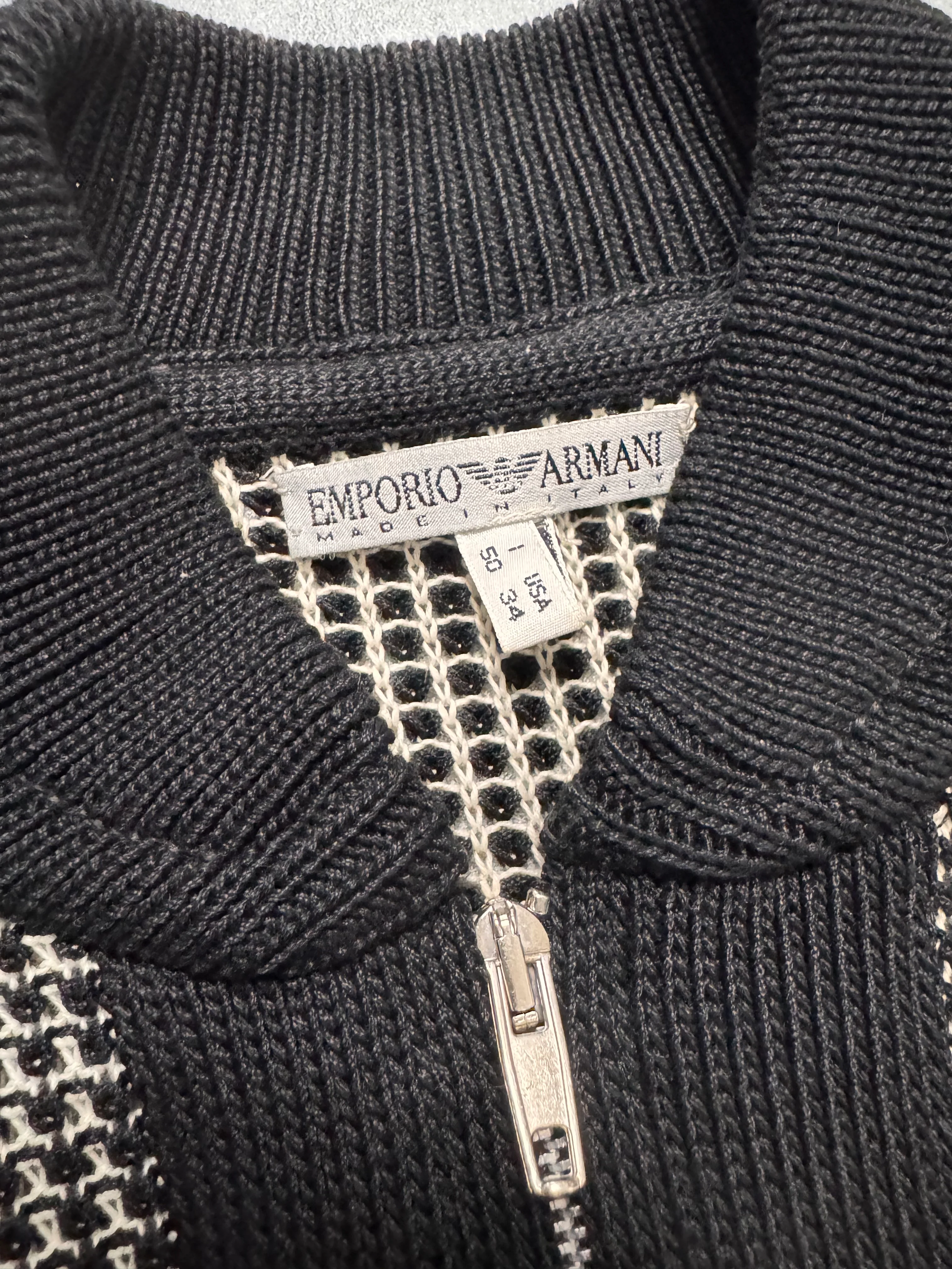 1990s Emporio Armani Bicolor Zip-Up - Image 5
