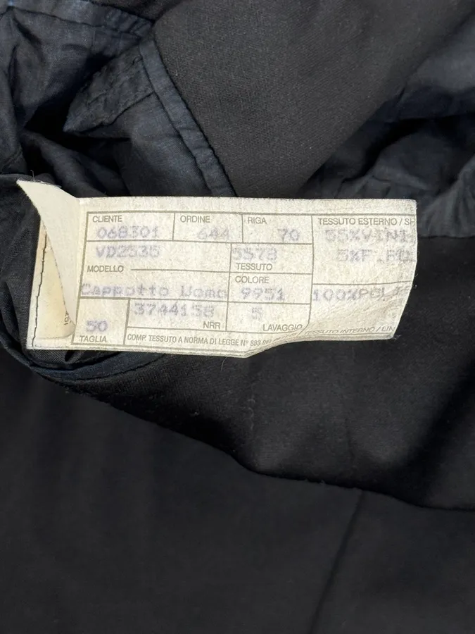 1990s Emporio Armani Black Long Classy Leather Jacket - Image 12