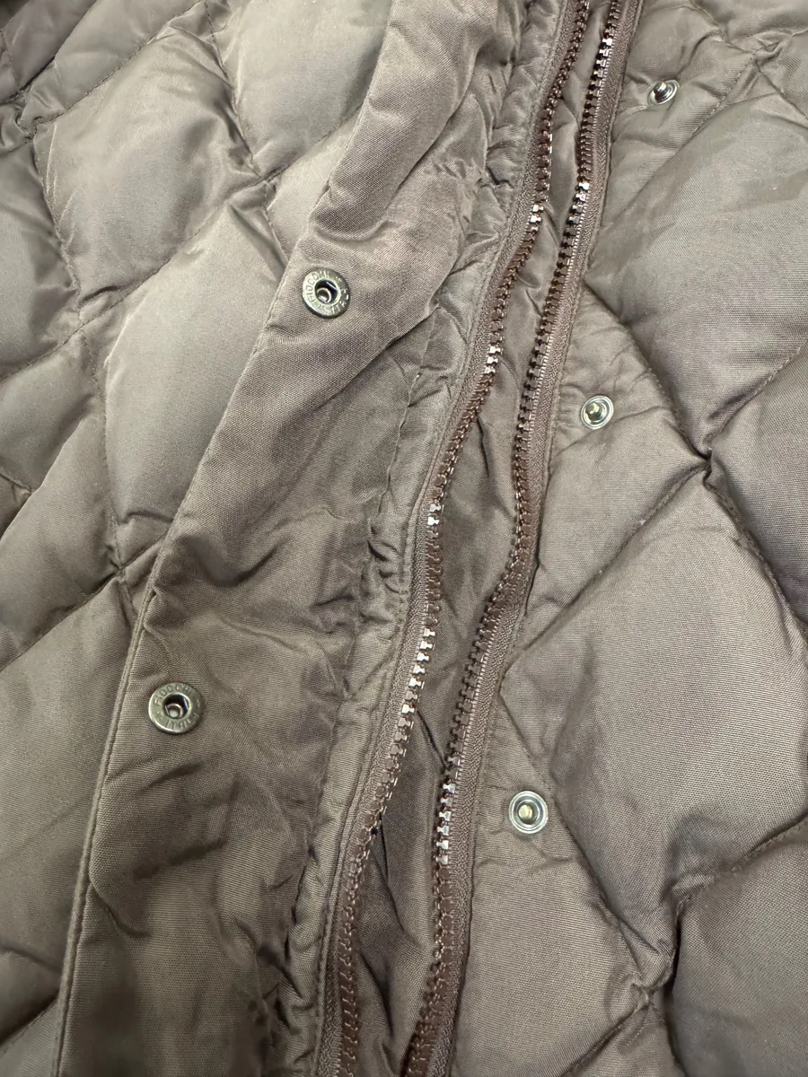 1990s Emporio Armani Brown Puffer Detachable Arms Jacket - Image 8