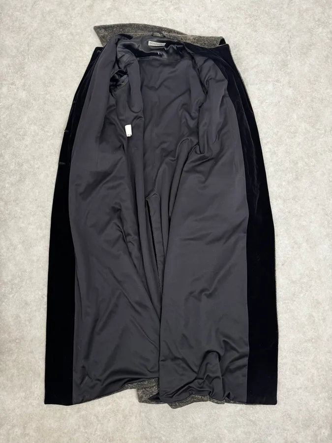 1990s Emporio Armani Grey Premium Long Wool Coat - Image 7