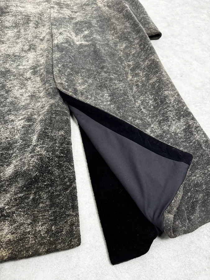 1990s Emporio Armani Grey Premium Long Wool Coat - Image 9
