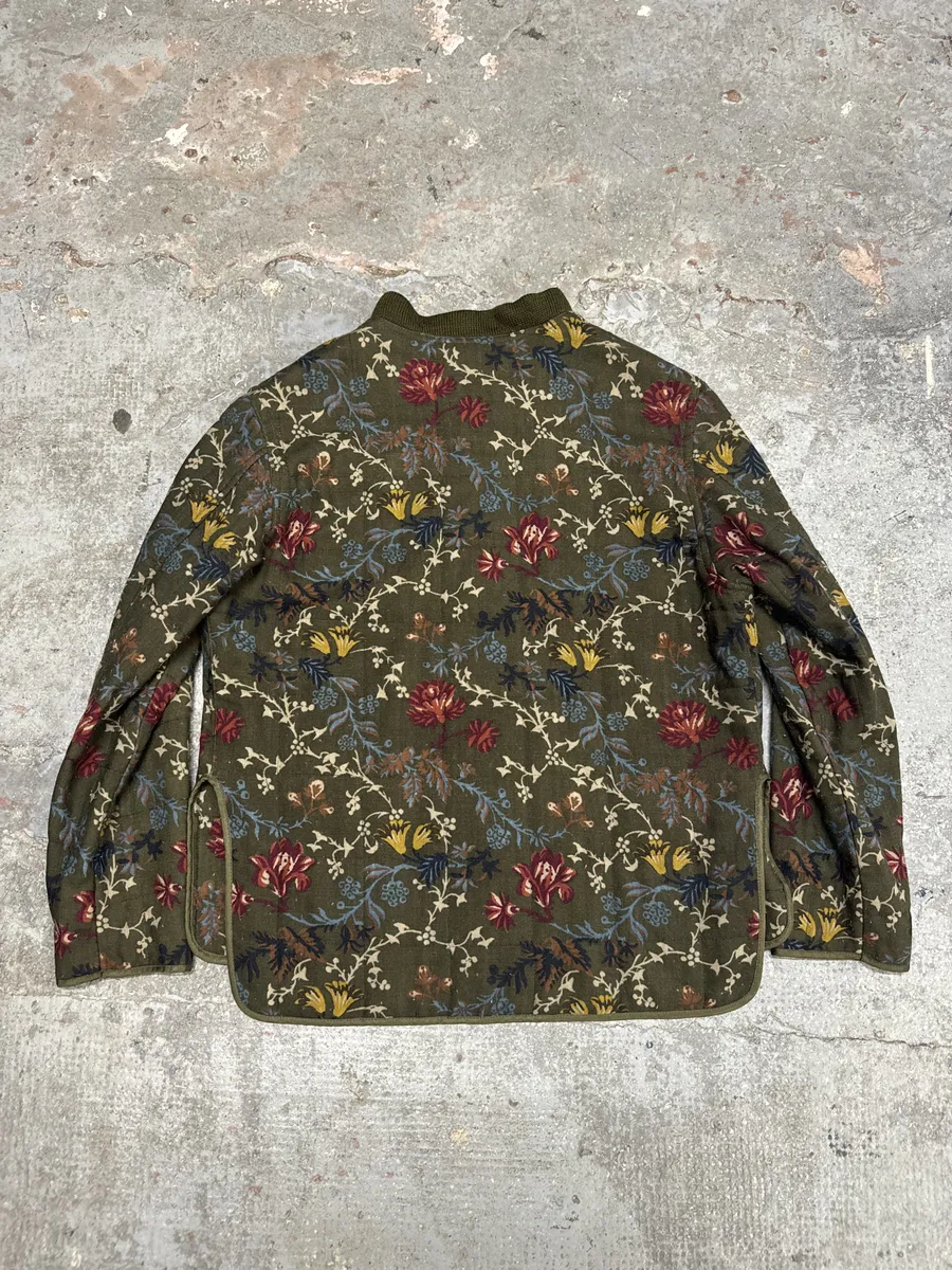 1990s Emporio Armani Kaki Floral Japanese Jacket - Image 6