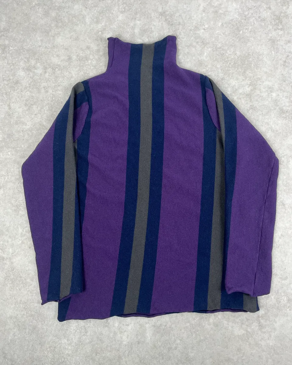 1990s Emporio Armani Purple Lined Turtleneck Sweater