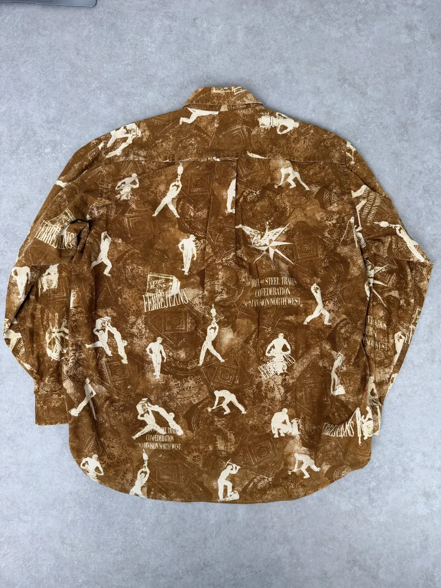 1990s Gianfranco Ferré Contemporary Brown Humanoid Shirt - Image 2