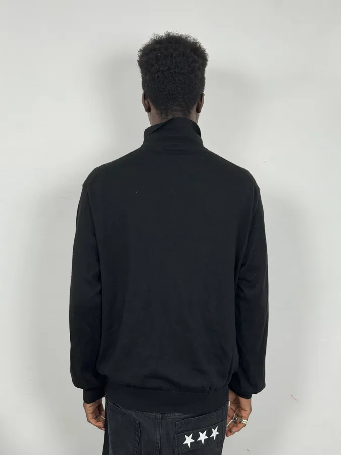 1990s Giorgio Armani Black Polo Sweater - Image 3
