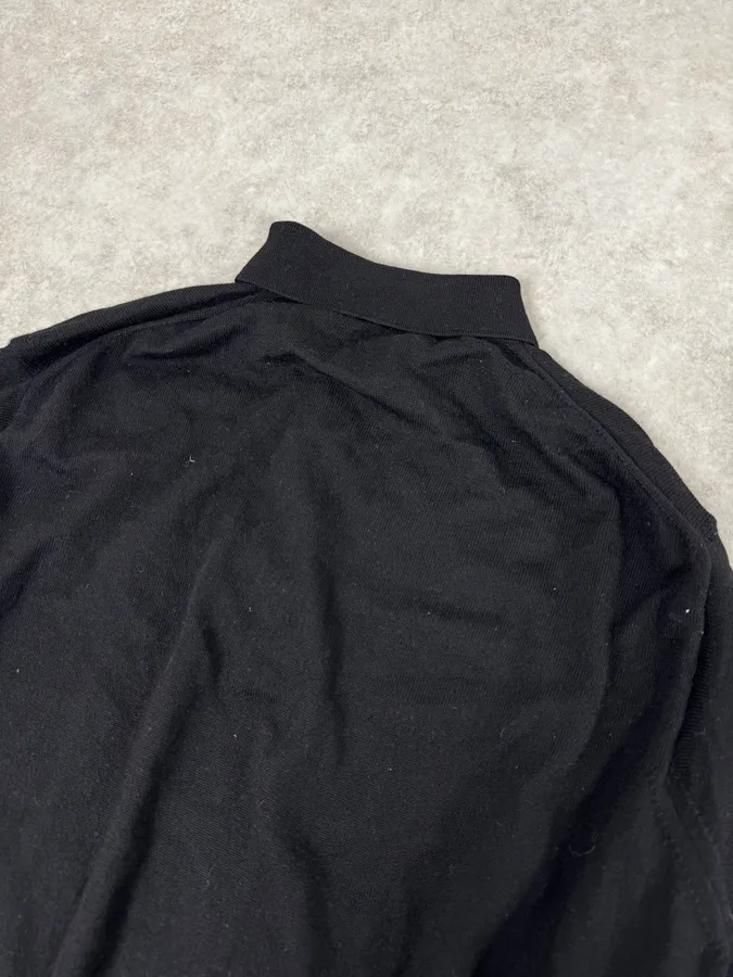 1990s Giorgio Armani Black Polo Sweater - Image 6