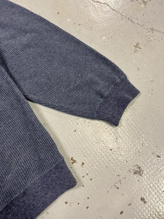 1990s Giorgio Armani High Neck Blue Wool Sweater - Image 5