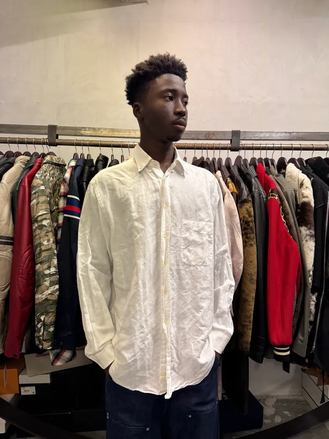 1990s Giorgio Armani White Minimalist Shirt - Image 2