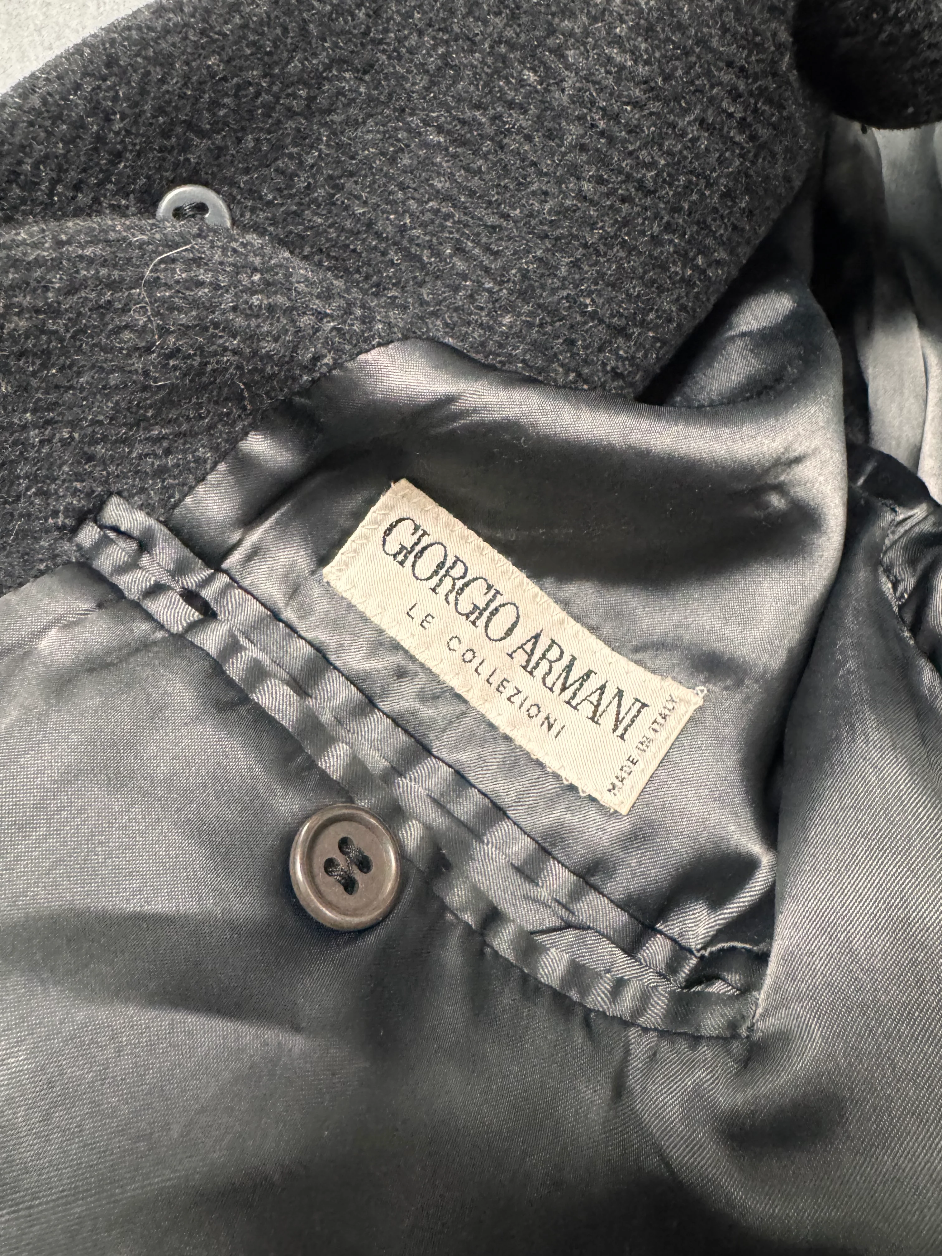1990s Giorgio Armani Wool Long Coat - Image 6