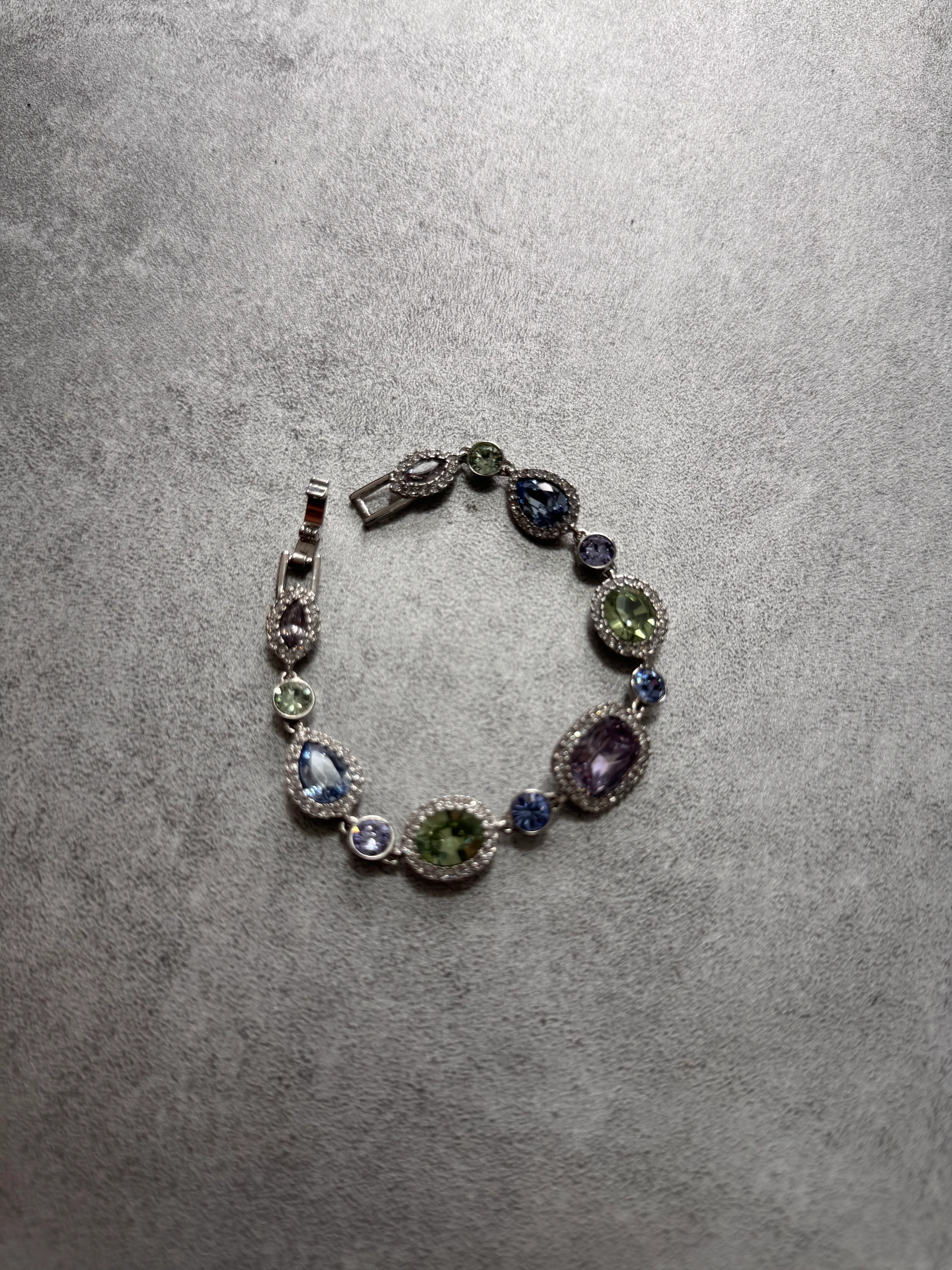 1990s Givenchy Gemstones Reversible Stainless Steel Bracelet - Image 8