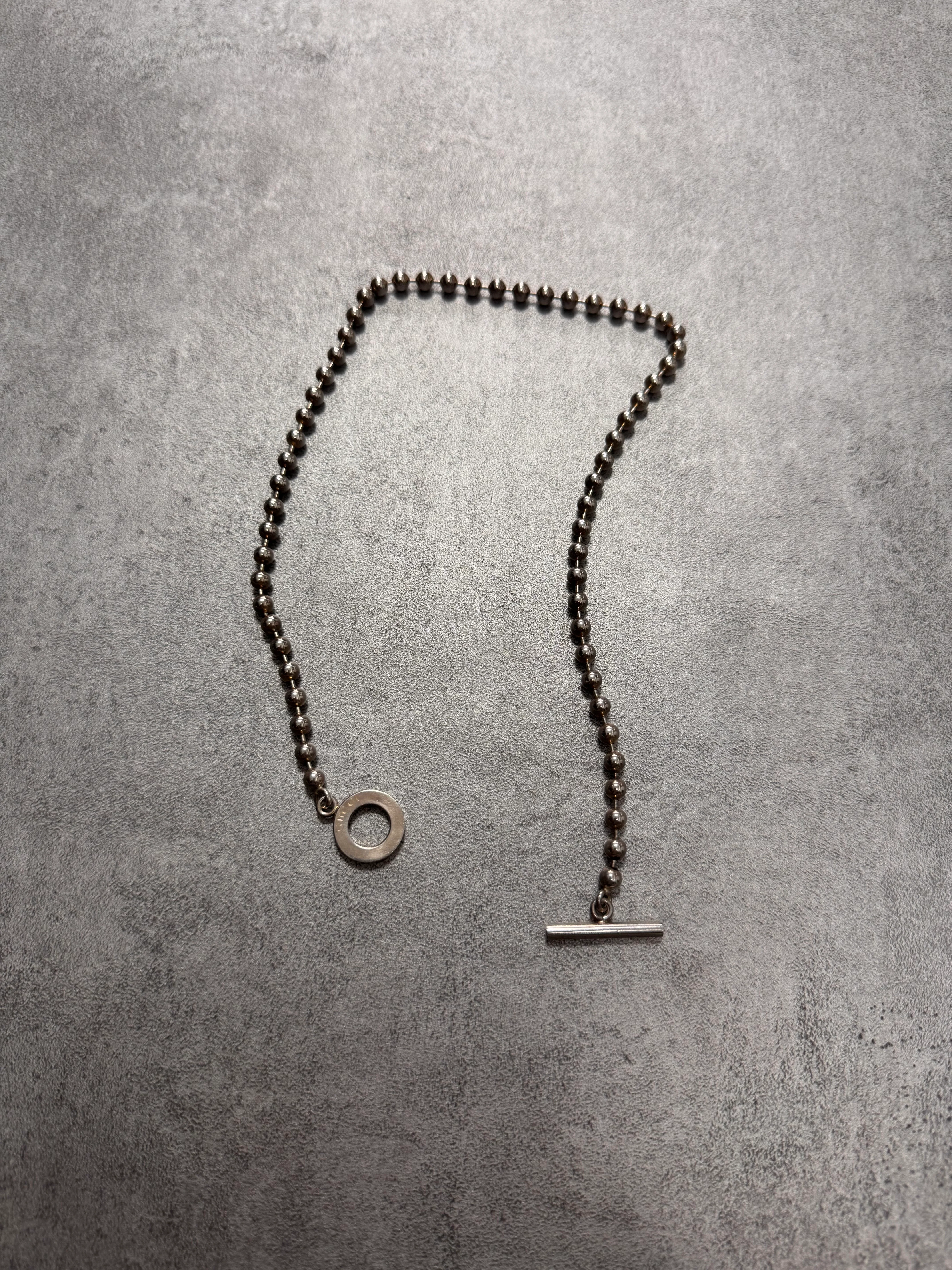 1990s Gucci Ball 925 Sterling Silver Necklace - Image 5