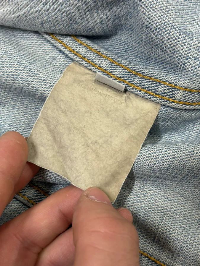 1990s Helmut Lang Blue Denim Distressed Jacket - Image 12