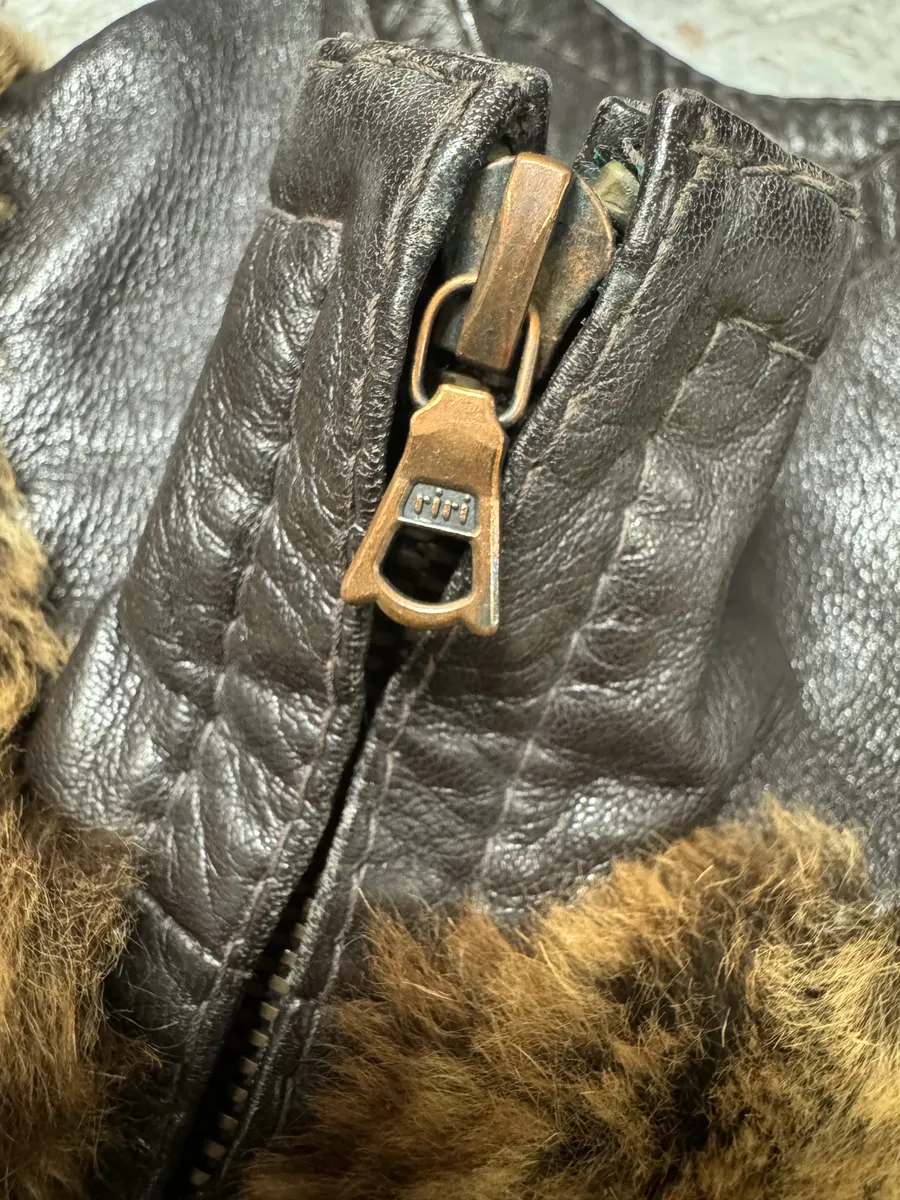 1990s Hugo Boss Hybrid Fur & Brown Leather Jacket - Image 9