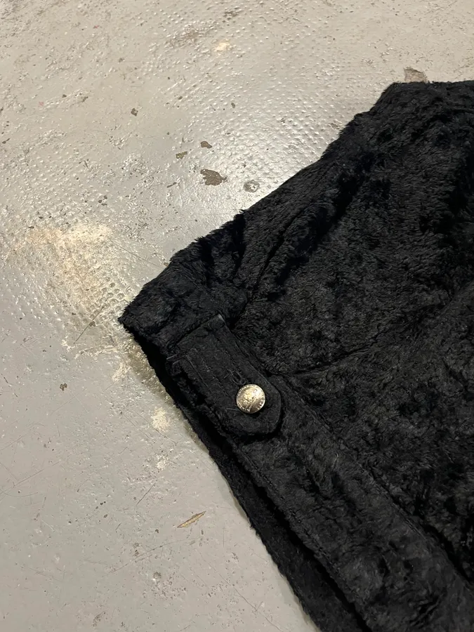 1990s Katherine Hamnett Black Fur Cozy Vest - Image 6