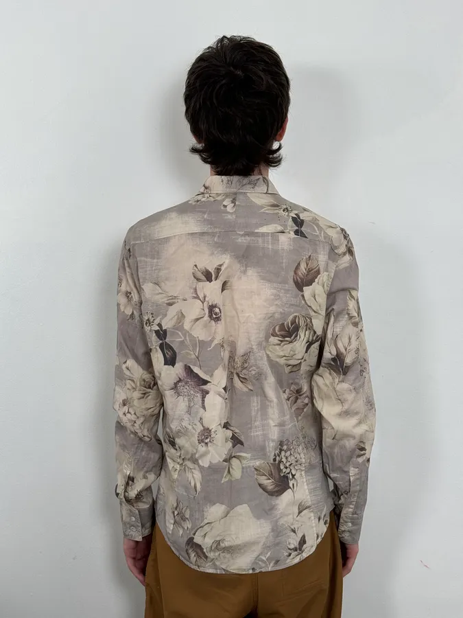 1990s Kenzo Flowers Shadow Cloudy Shirt - Image 3