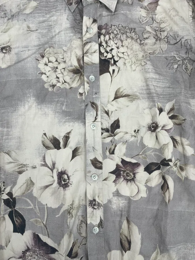 1990s Kenzo Flowers Shadow Cloudy Shirt - Image 8
