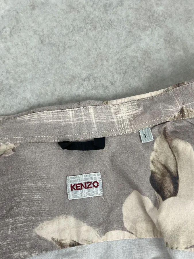 1990s Kenzo Flowers Shadow Cloudy Shirt - Image 9