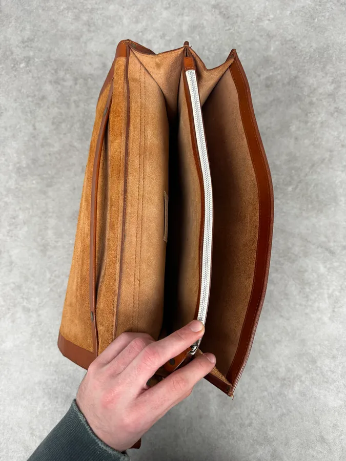 1990s Maison Martin Margiela Orange Signature Leather Bag - Image 14