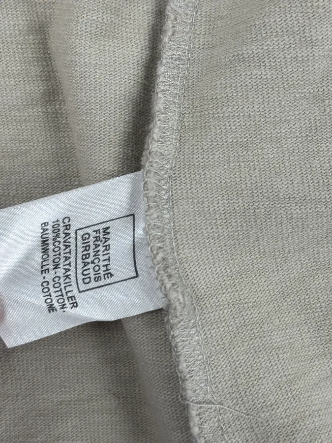 1990s Marithé + François Girbaud Beige Buttoned Light Jacket - Image 11