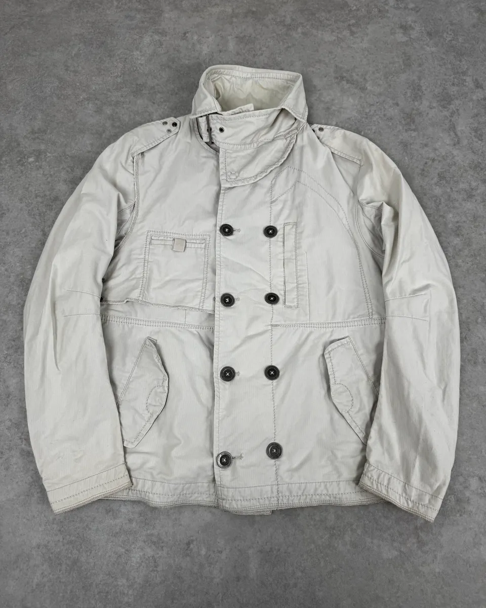 1990s Marithé + François Girbaud Beige Saharienne Jacket