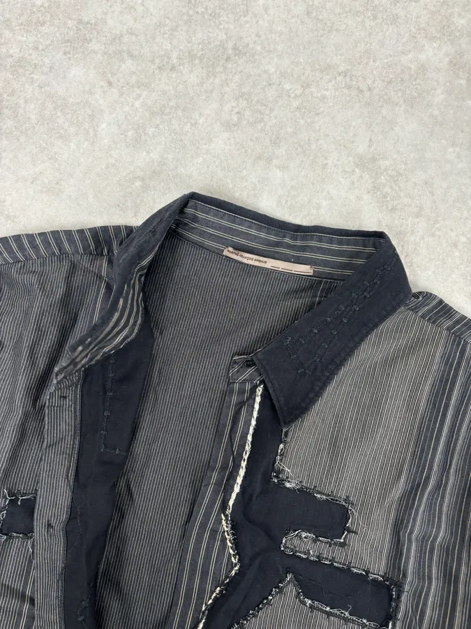 1990s Marithé + François Girbaud Brown Wings Distressed Shirt - Image 8