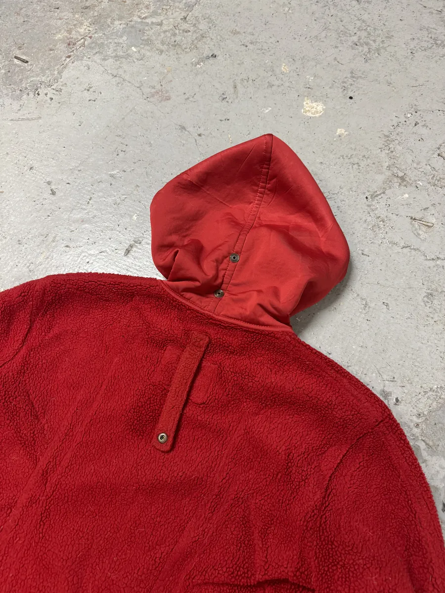 1990s Marithé + François Girbaud Red Fleece Sweatshirt - Image 11