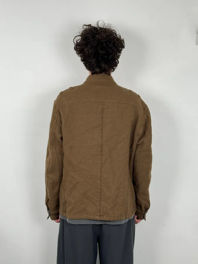 1990s Miu Miu Wool Brown Long Classy Coat - Image 3