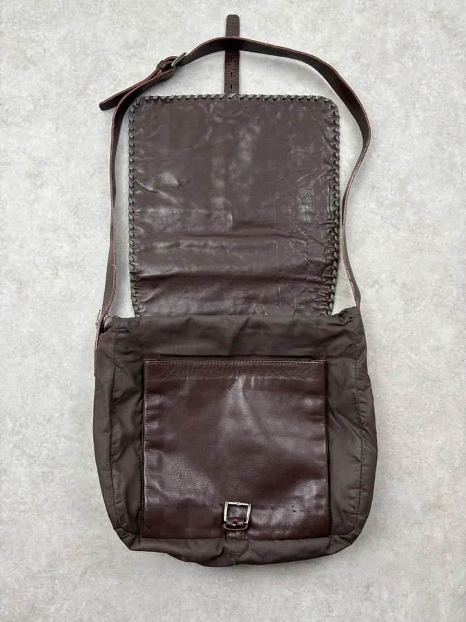 1990s Prada Brown Leather Studded Shoulder Bag - Image 12