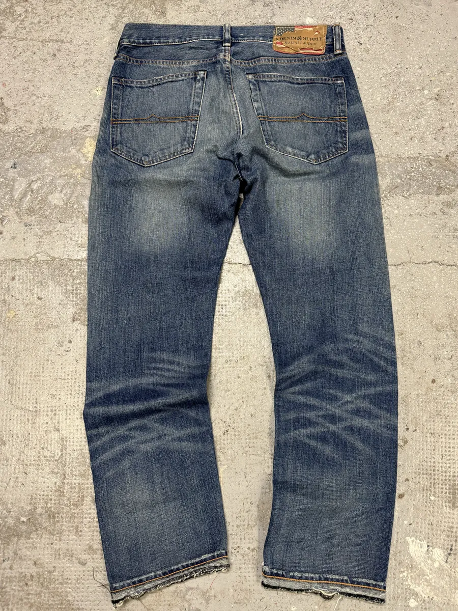 2010s Ralph Lauren American Straight Faded Blue Denim Jeans - Image 2