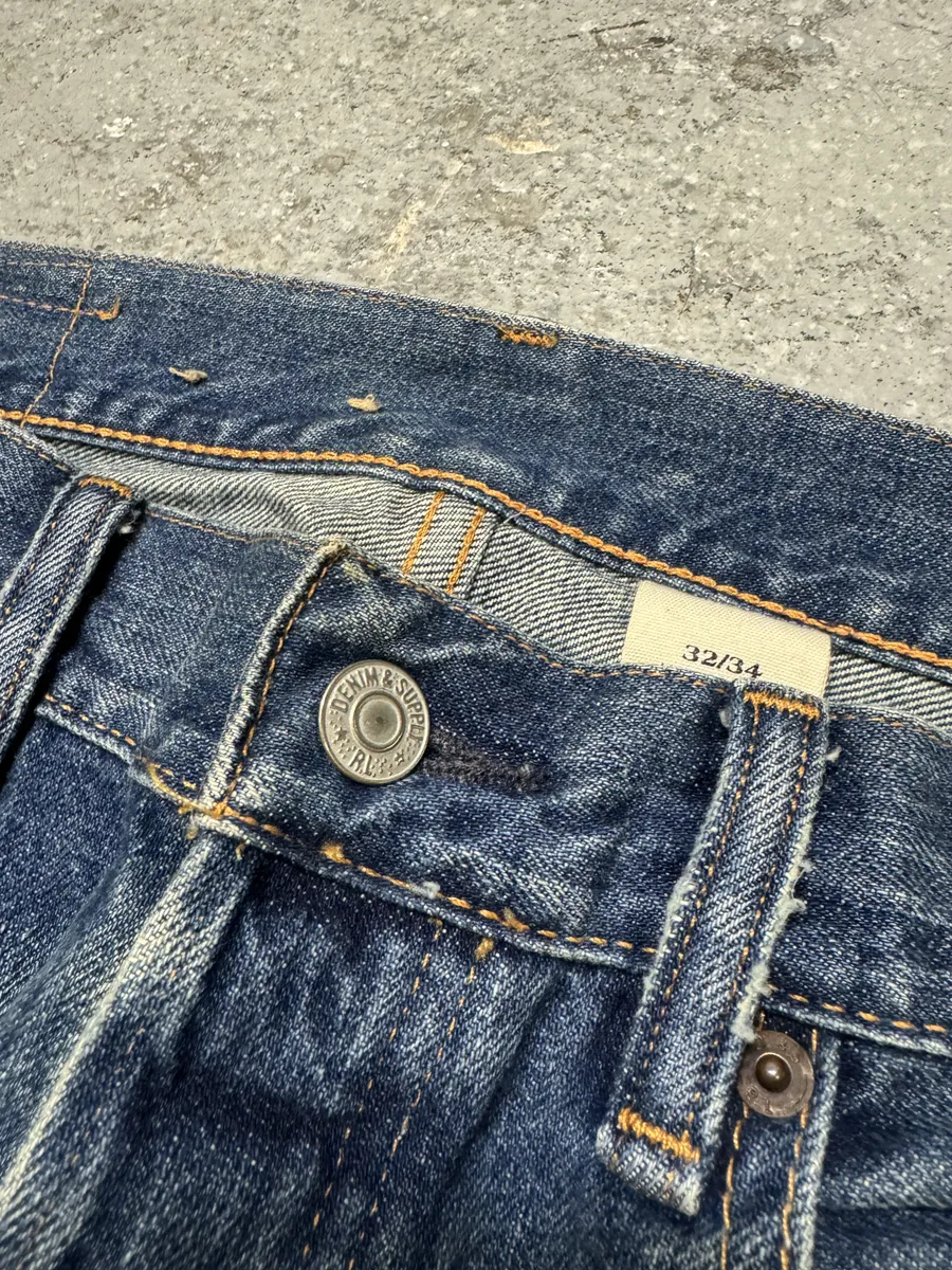 2010s Ralph Lauren American Straight Faded Blue Denim Jeans - Image 9