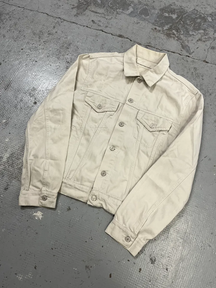 1990s Ralph Lauren Patriot Eagle Embroidered White Denim Jacket - Image 5