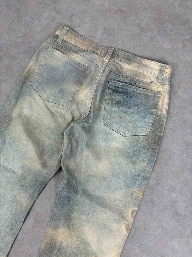 1990s Roberto Cavalli Art « Venus Fade » Denim Flare Jeans - Image 7