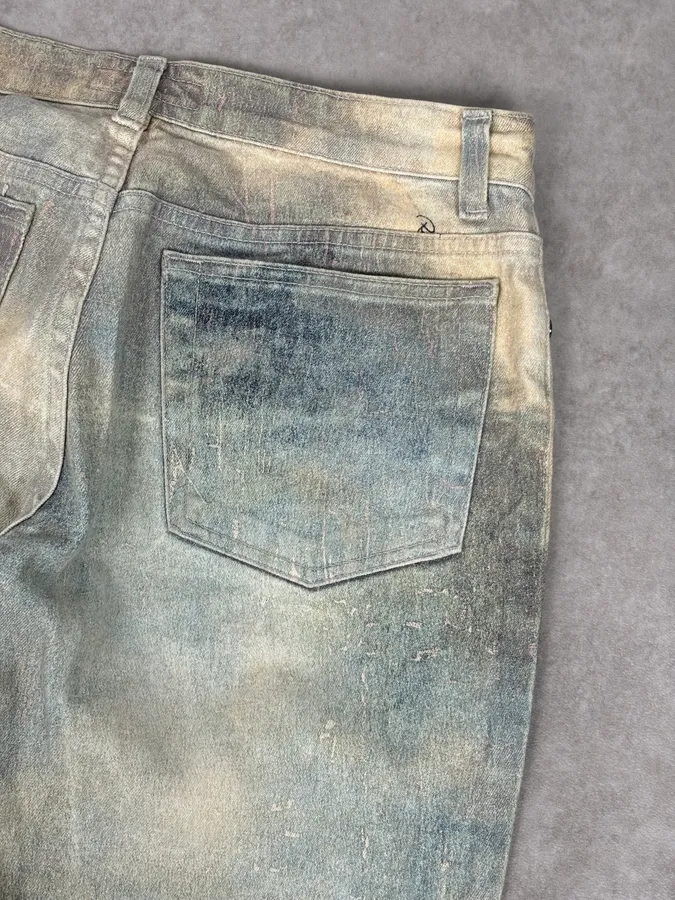 1990s Roberto Cavalli Art « Venus Fade » Denim Flare Jeans - Image 8