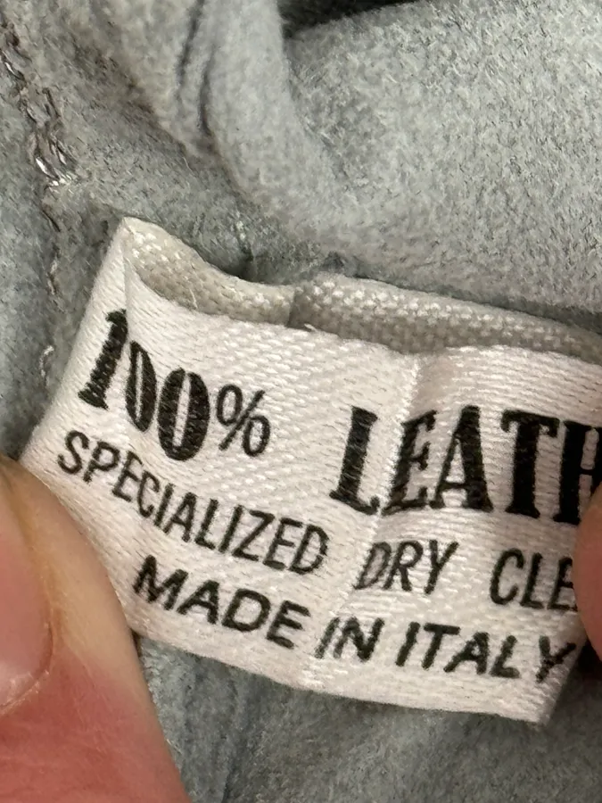 1990s Roberto Cavalli Baby Grey Suede Leather Shirt - Image 12