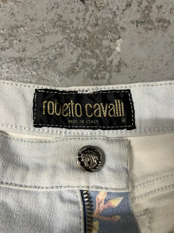 1990s Roberto Cavalli Medieval Calm Floral Pants - Image 9