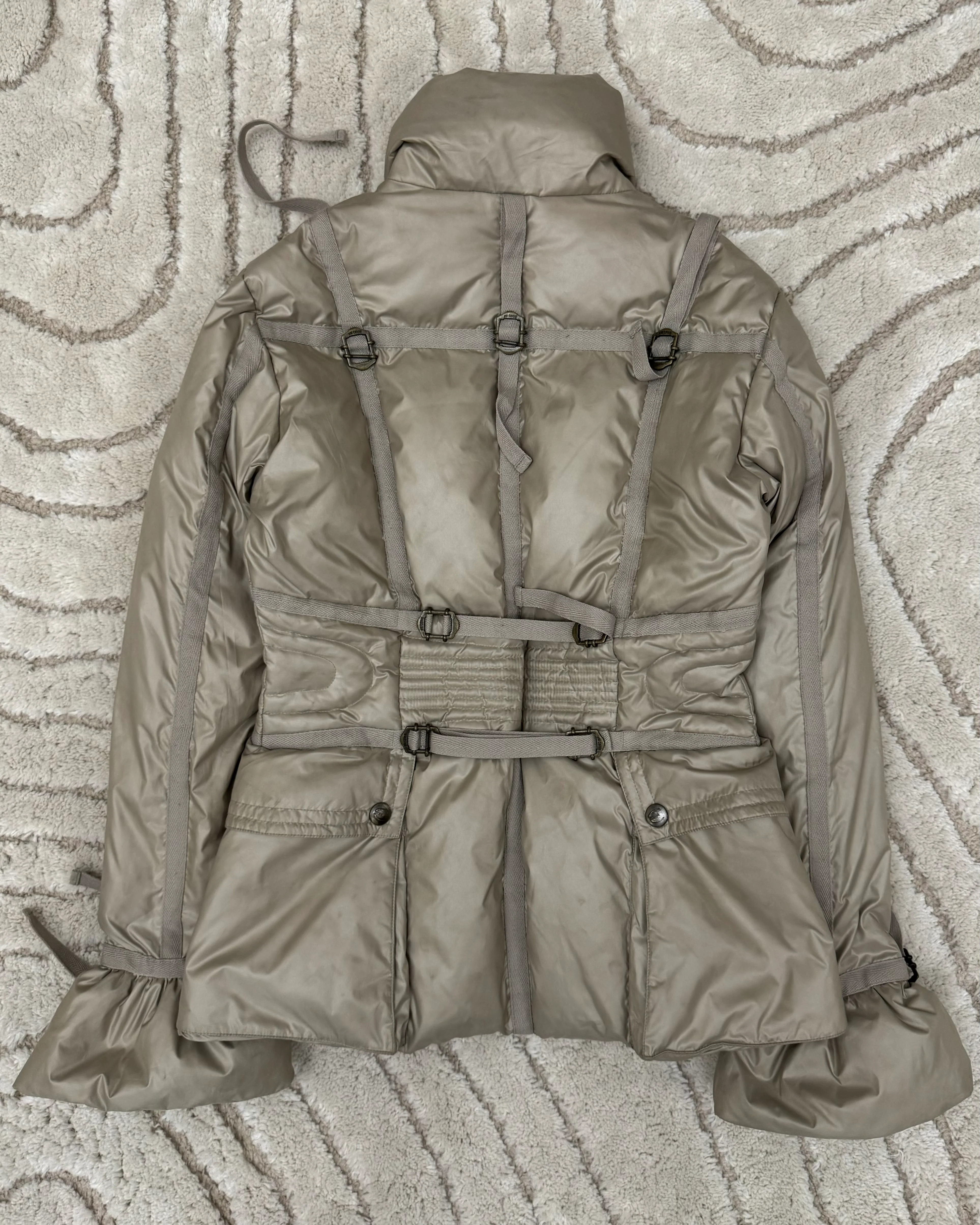 1990s Roberto Cavalli Parachute Bondage Puffer Jacket (XS) - Image 2