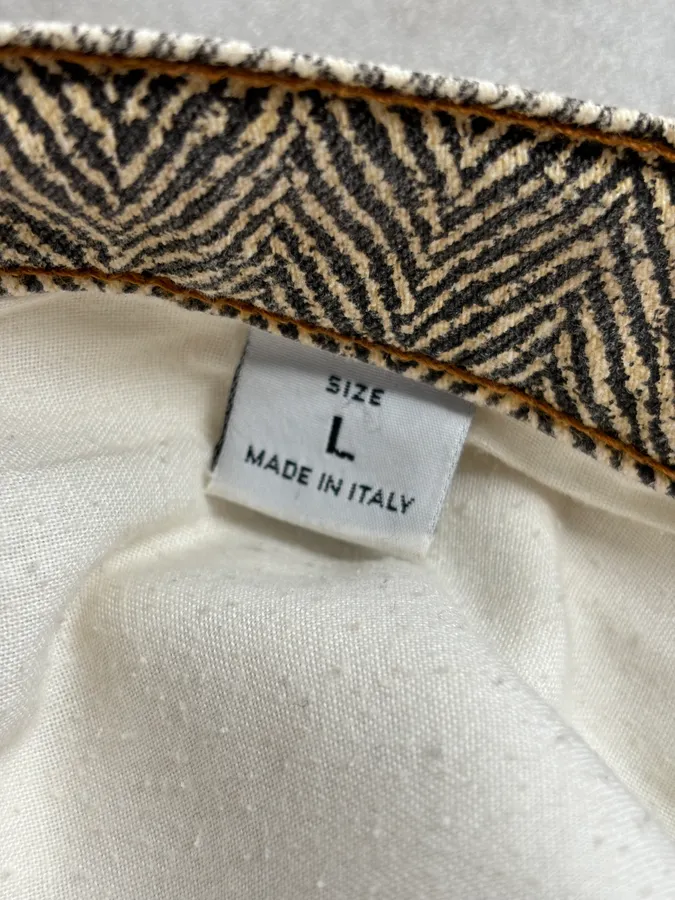 1990s Roberto Cavalli Zigzag Beige Pants - Image 11