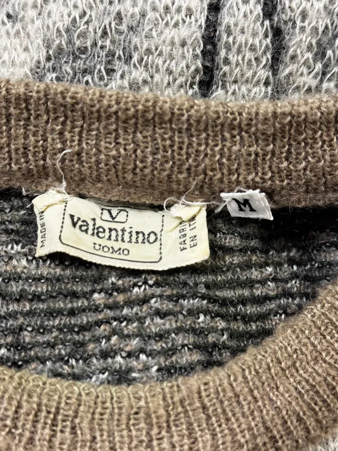 1990s Valentino Calm Fall Forest Cream Beige Sweater - Image 7