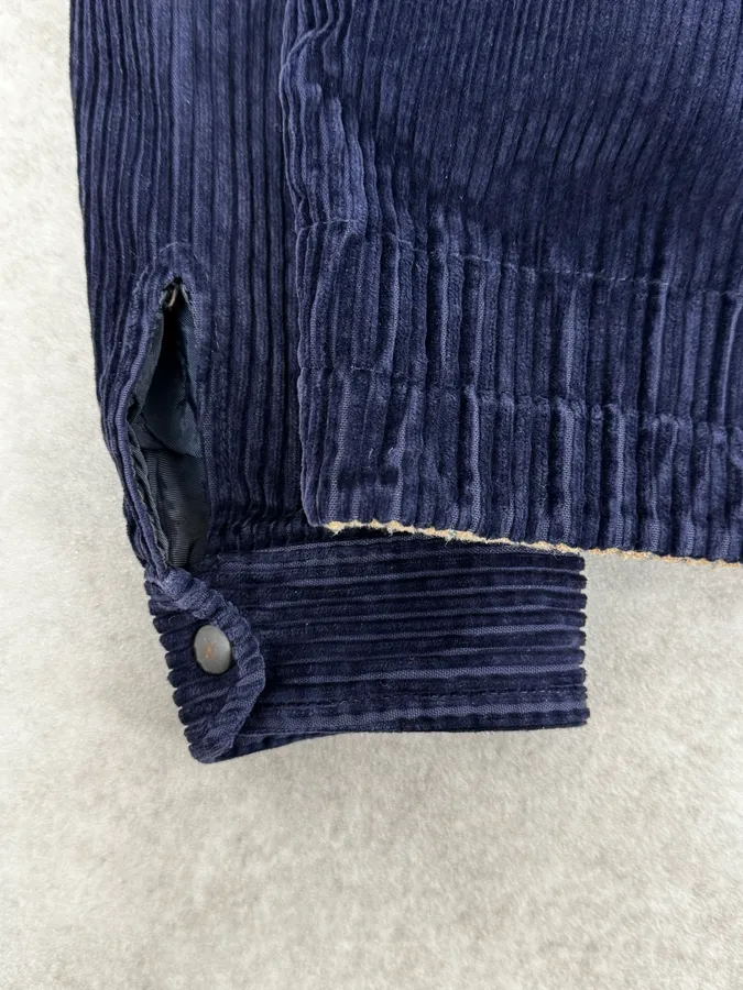 1990s Valentino Navy Corduroy Premium Jacket - Image 9