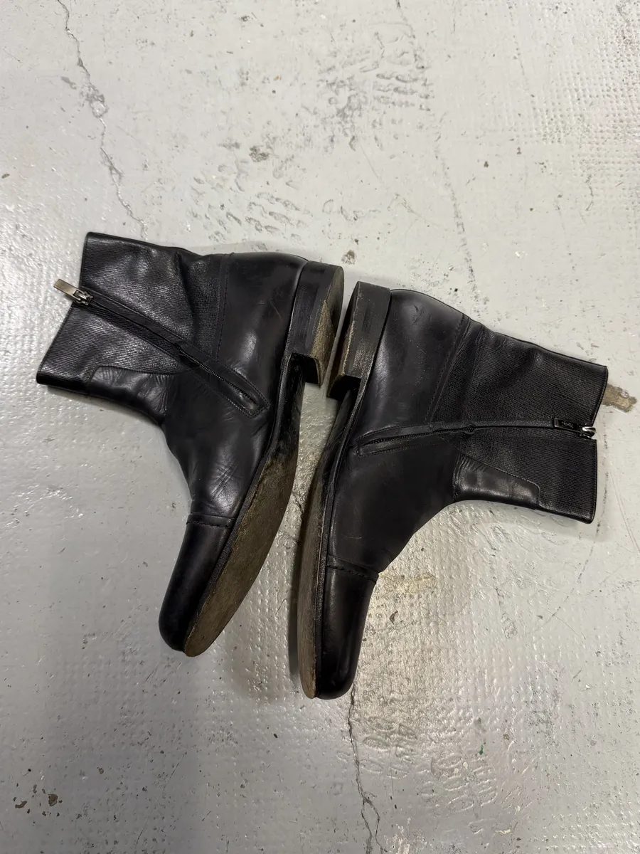 1990s Yves Saint Laurent Black Premium Leather Boots - Image 11
