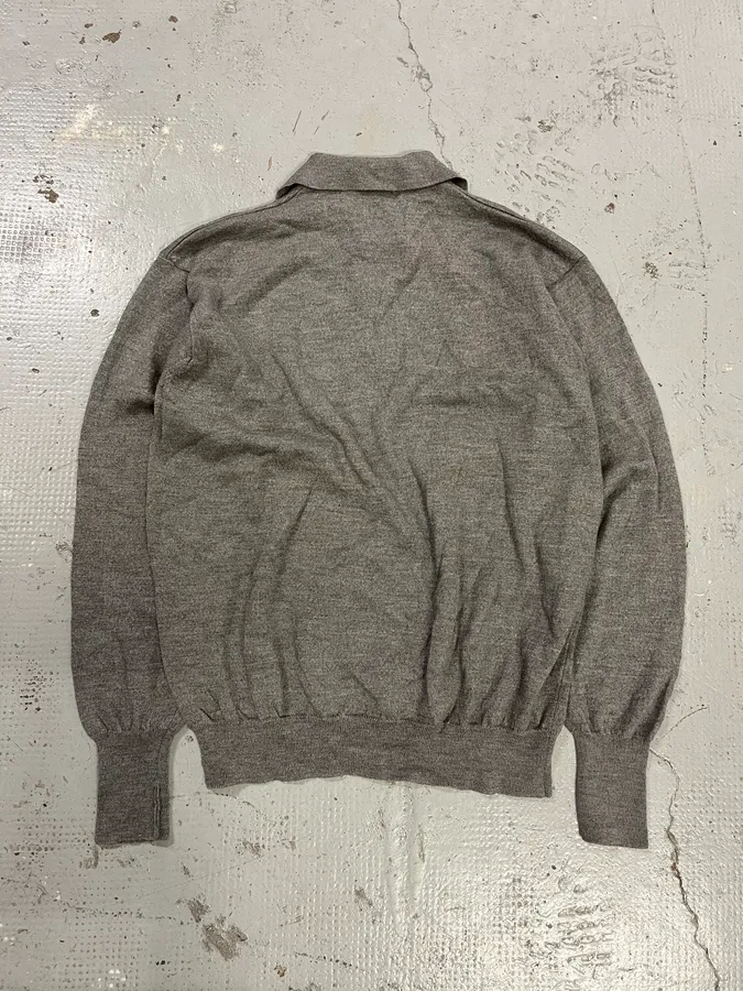 1990s Yves Saint Laurent Grey Polo Sweater - Image 4