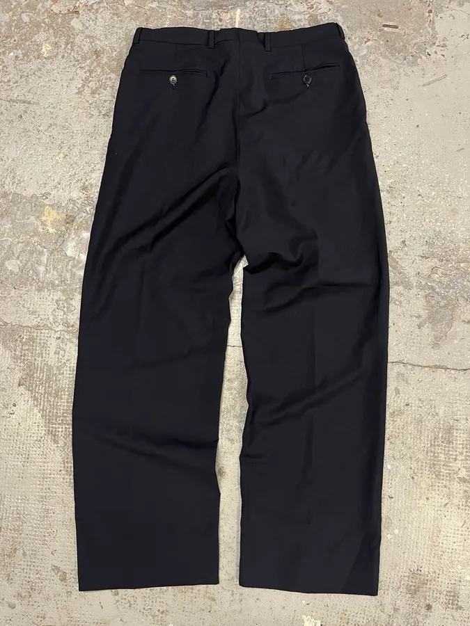 1990s Yves Saint Laurent Navy Wool Pants - Image 5