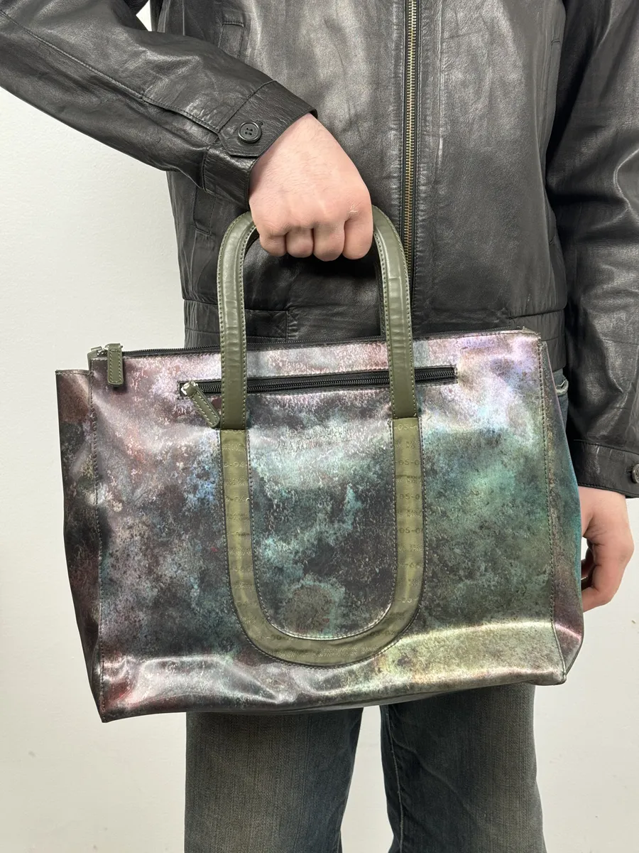 1995 Jean Paul Gaultier Evolution World Eroded Handle Bag