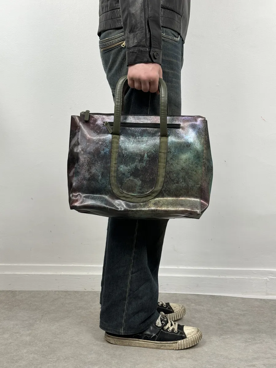 1995 Jean Paul Gaultier Evolution World Eroded Handle Bag - Image 2