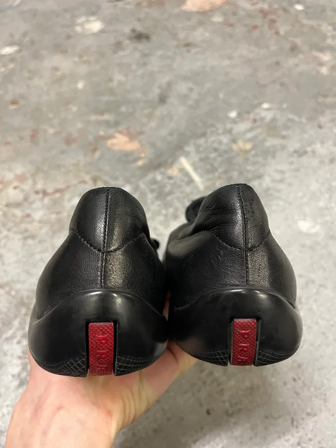 1999 Prada Toblach Black Leather Shoes - Image 6