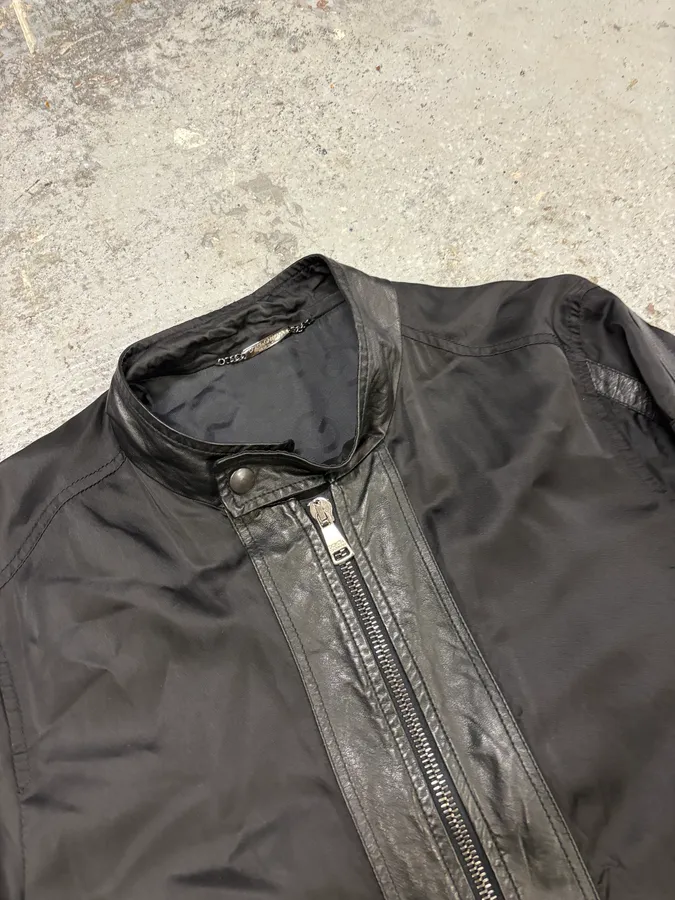 2000 Dolce & Gabbana Black Hybird Nylon Biker Jacket - Image 5