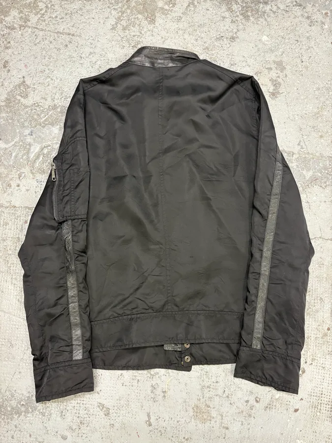 2000 Dolce & Gabbana Black Hybird Nylon Biker Jacket - Image 6