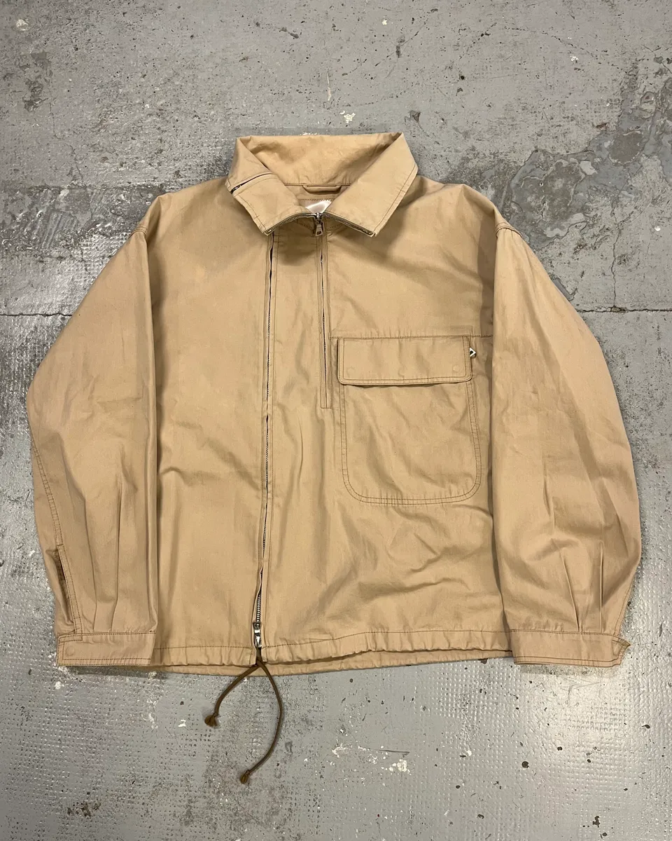 2000 Prada Asymmetrical Zip Contemporary Beige Jacket