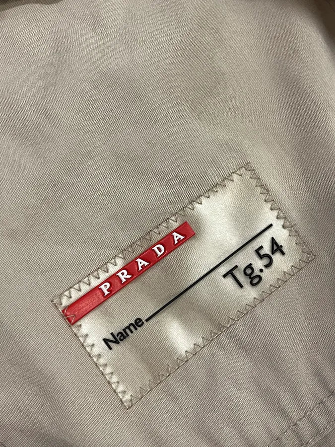 2000 Prada Asymmetrical Zip Contemporary Beige Jacket - Image 12